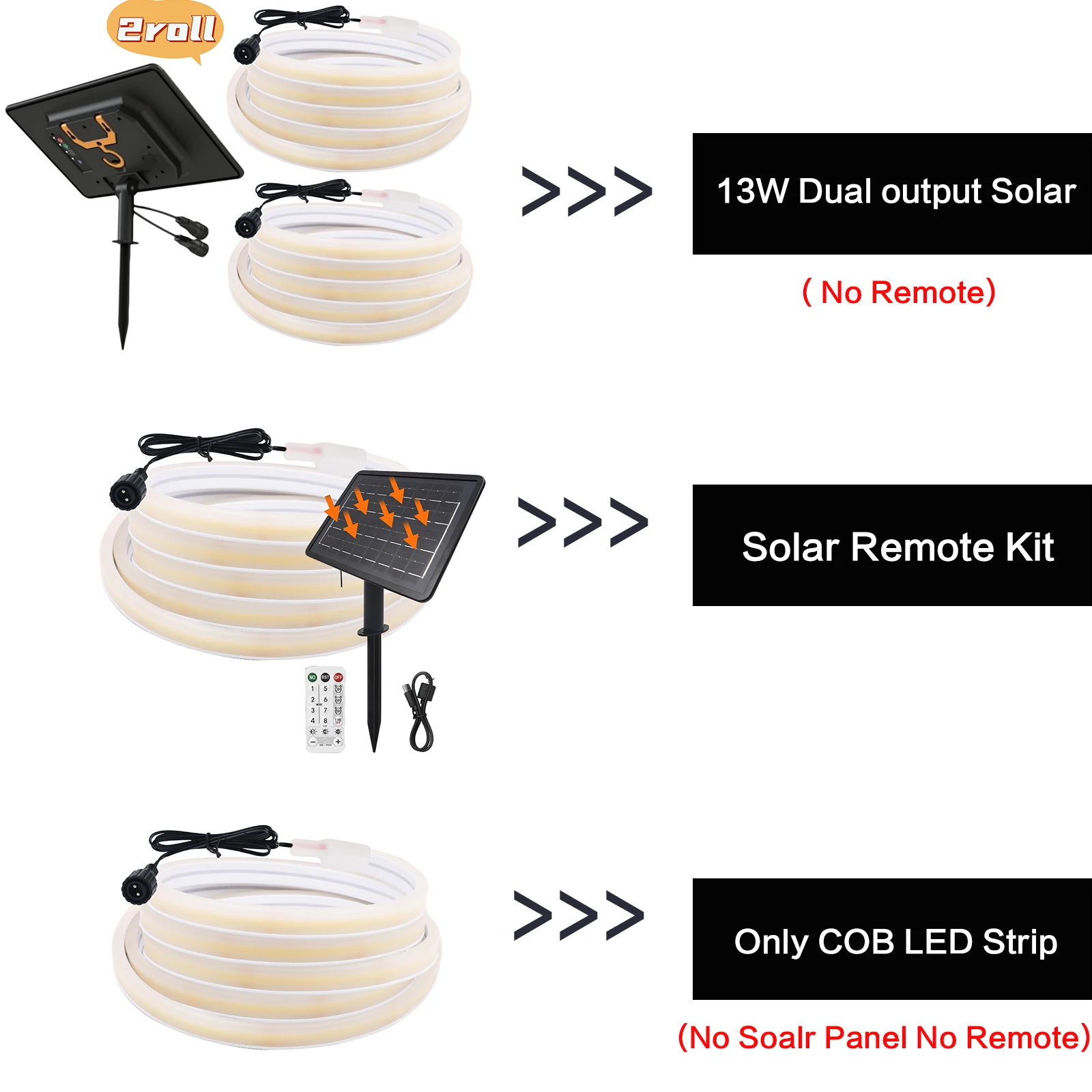 24V 태양광 LED 네온 라이트 스트립 방수 13W/6W/2.8W 태양광 패널 키트 유연한 램프 320LEDs/m 파티 정원 야외 장식 1M-10M