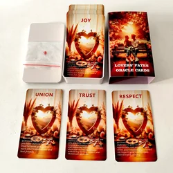 54PCS Waterproof Light Film 12*6.8 Love Progress Divination Runes Iron Box Oracle Tarot Card Board Game Mysterious Loves Message