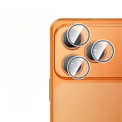 Enhanced Rear Camera Protector Glass with Metal Ring and Lens Film Glass for Blackview Wave8C (Sliver)