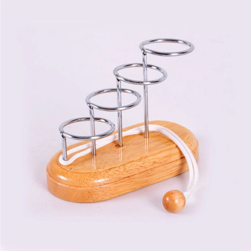 Classic Wooden Rope Puzzle Educational Intellectual Toys Mind Games for Adults Kids Brain Teaser IQ Challenge Juegos De Ingenio 3