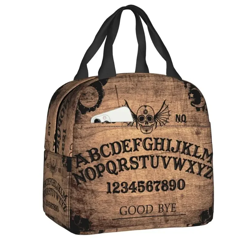 Classic Witch Ouija Board Insulated Lunch Bags For Camp Halloween Witchcraft Portable Cooler Thermal Bento Box Women Kids