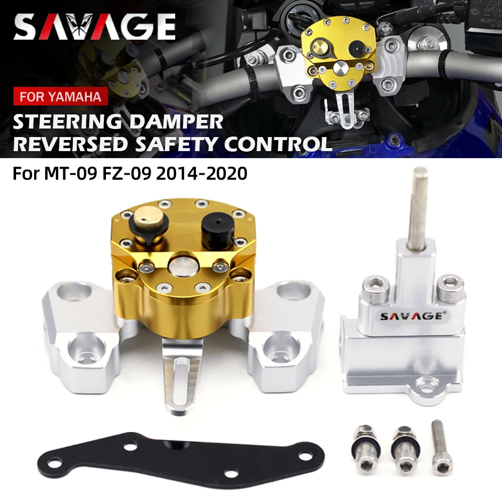 SAVAGE Steering Damper Stabilizer For YAMAHA MT 09 FZ 09 MT09 FZ09 2014