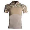 Outdoor Men Combat Shirts Airsoft Tactical T Shirt Short Sleeve Camo Cotton Tee Shirts Paintball Hunting Clothing 1