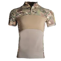 Outdoor Men Combat Shirts Airsoft Tactical T Shirt Short Sleeve Camo Cotton Tee Shirts Paintball Hunting Clothing 1