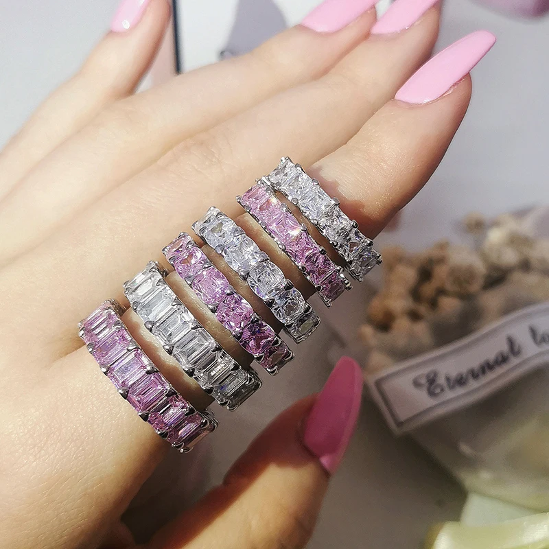 Wedding Rings Fashion Eternity Band For Women Party Gift Jewelry