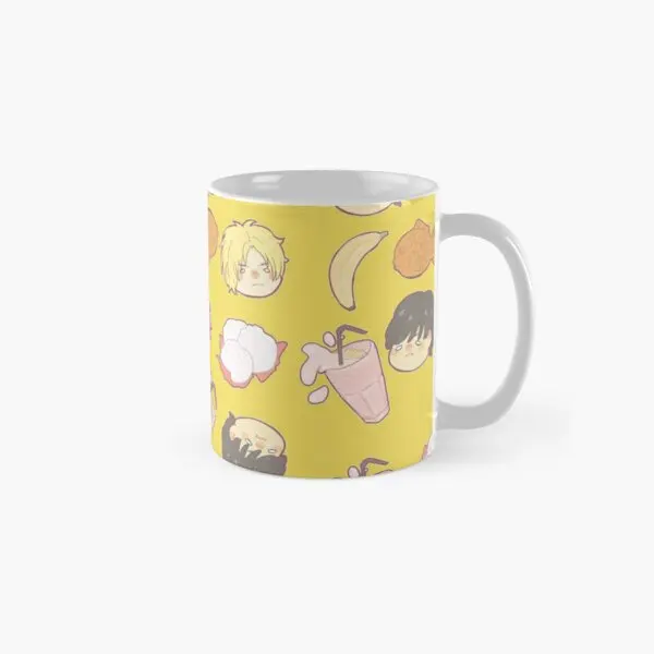 

Banana Classic Mug Coffee Drinkware Photo Image Simple Printed Gifts Design Picture Tea Cup Handle Round