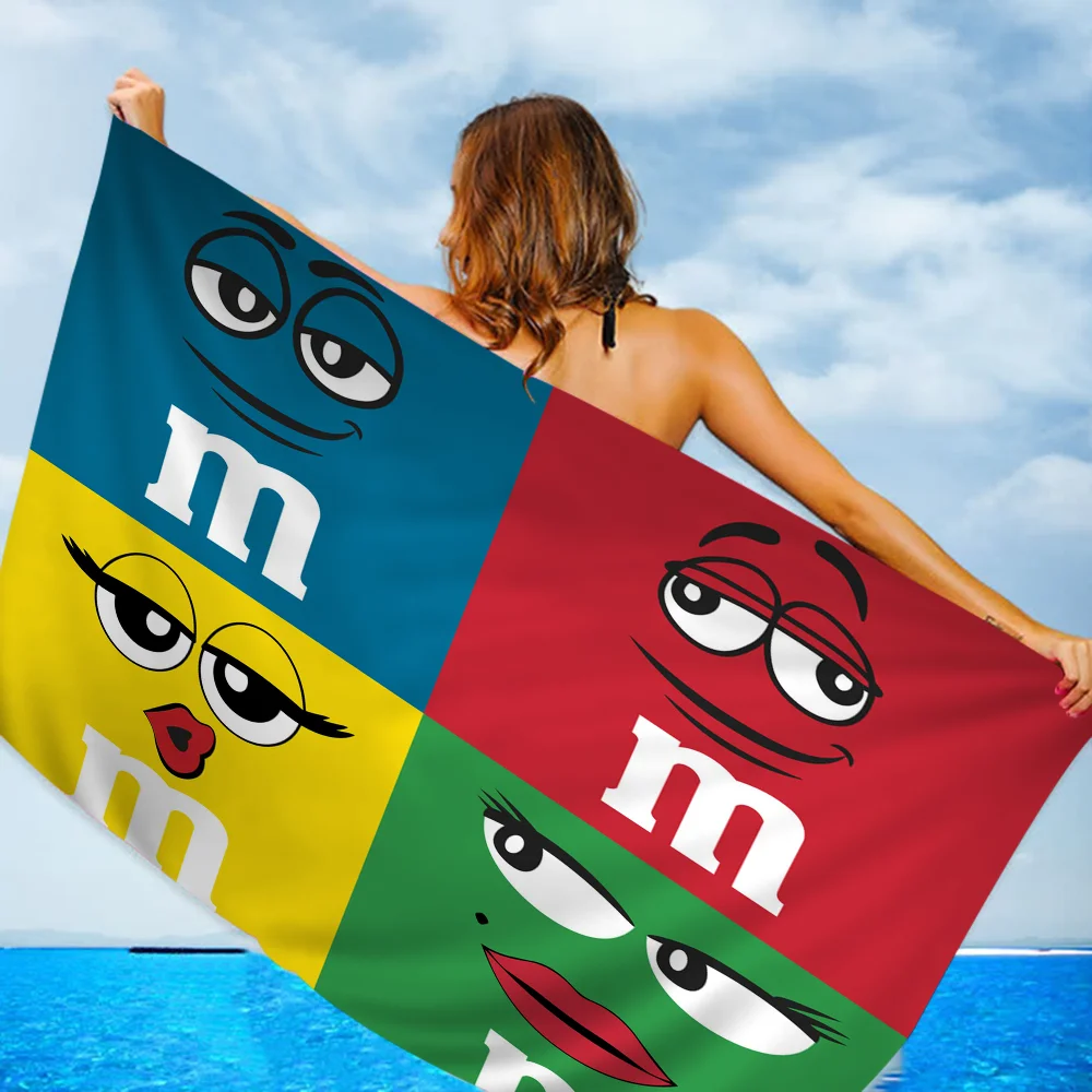 M&Ms Chocolate Microfiber Beach Towel Absorbent Quick Dry Soft Yoga Swimming Resort Mountain Climbing Towel 5