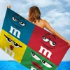 M&Ms Chocolate Microfiber Beach Towel Absorbent Quick Dry Soft Yoga Swimming Resort Mountain Climbing Towel 5