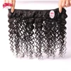 Ali Queen 10A Unprosseded Raw Virgin Hair Bundles 1Pcs Whosales Price 34 36 Inch Brazilian Deep Wave Human Hair Weave 3