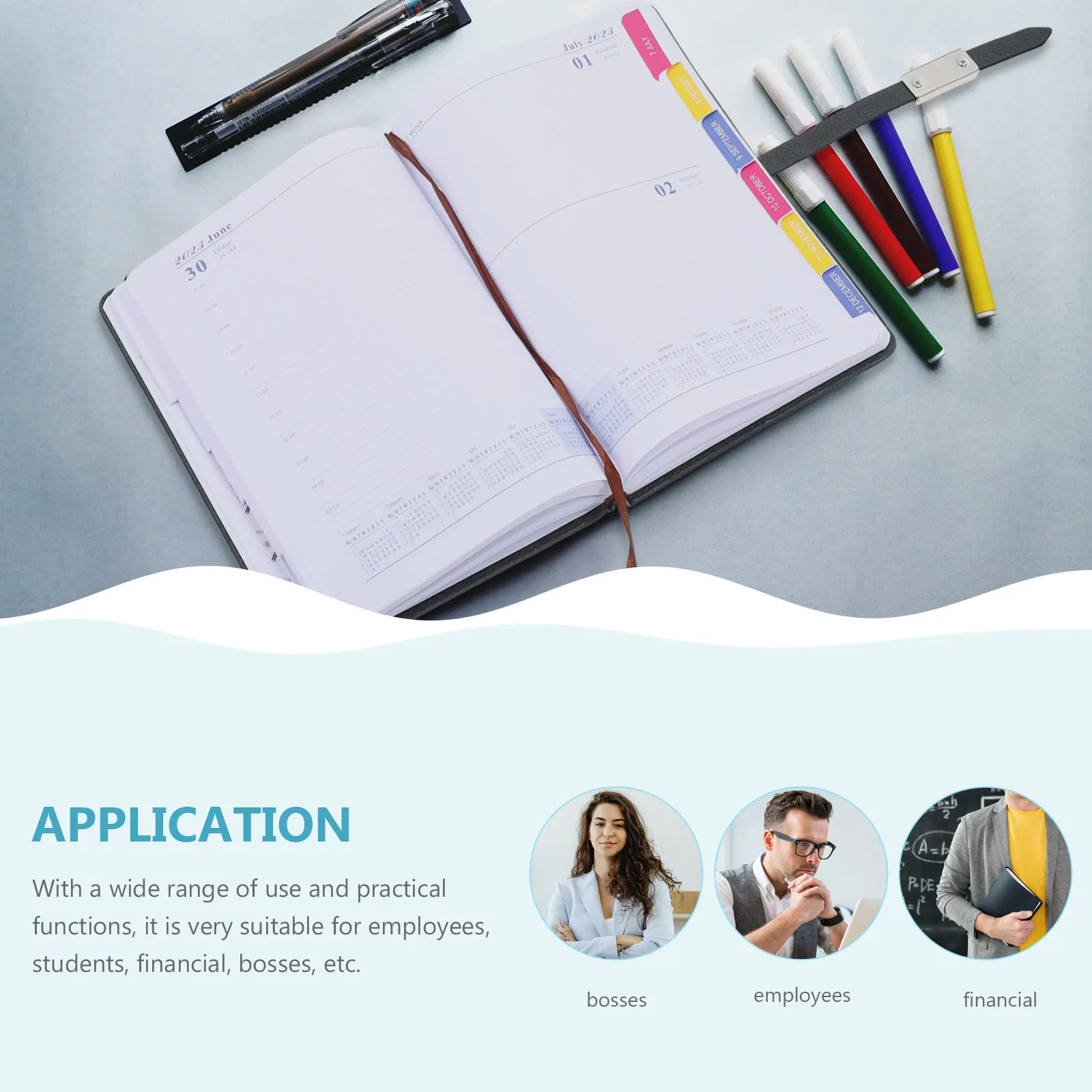 비즈니스 일정 노트 A5 데일리 플래너 경량 휴대용 개인 플래너 업무 정리 도구..