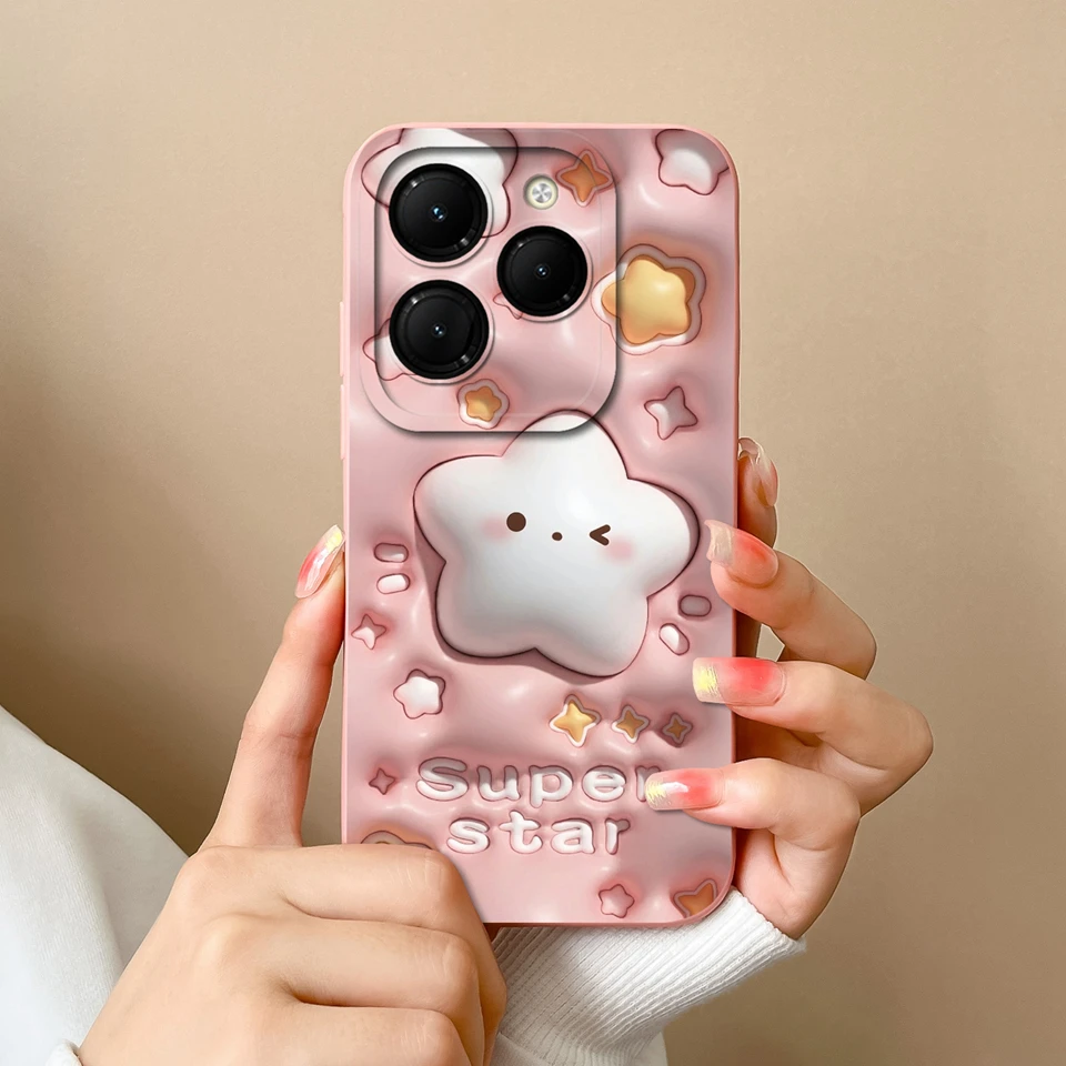 Twinkle Star Moon Liquid Durable Shockproof Back Cover