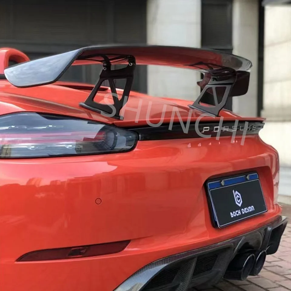 と互換性あり ポルシェ 981 718 987 GT GT4 RSスタイル リアルカーボン