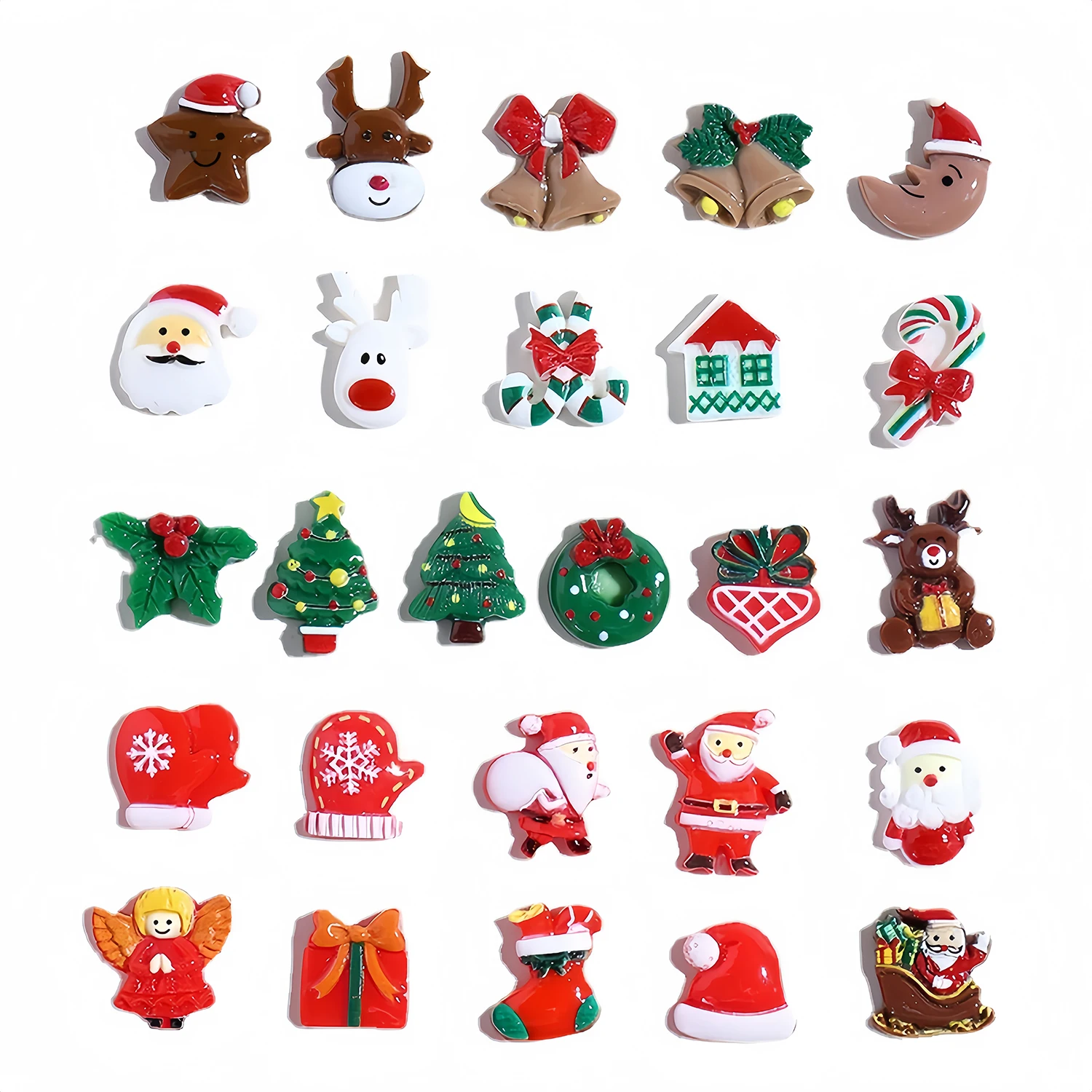 10PCS Nette Harz Candy Charms Segen Tasche Zubehör DIY Flatback SLIME Füllung Creme Kleber Telefon Shell Charme Weihnachten geschenk – Detail 1