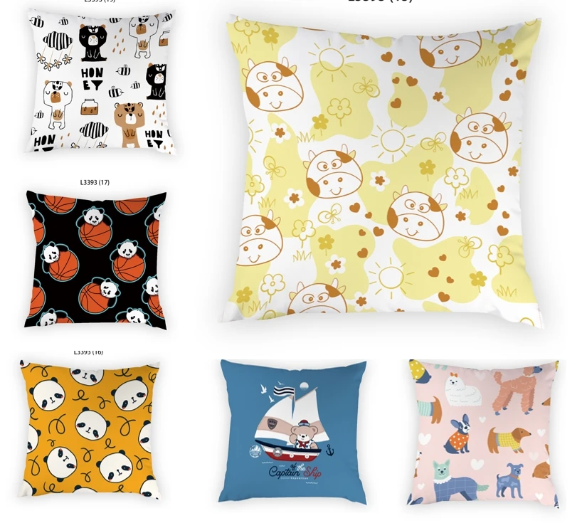 

Cute Cartoon Bear Cushion Cover 45x45cm Linen Pillowcase Luxury Fashion Sofa Bed Lumbar Pillow Cover Pet Kid Room Home Decor G68