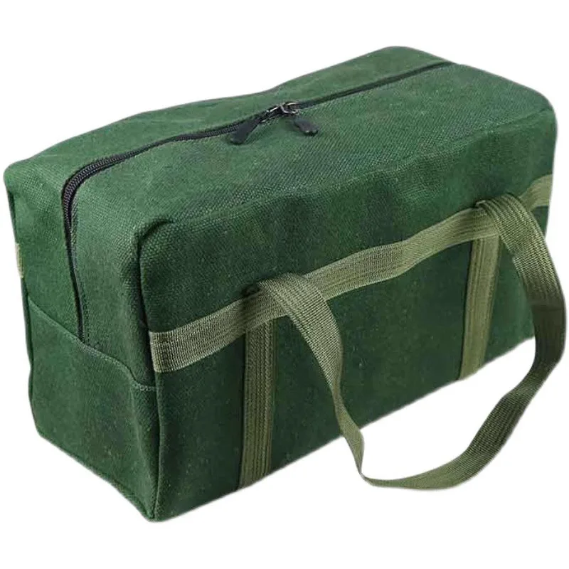 Cuboid Canvas Tool Storage Bag Durable Multifunctional Pouch Wrench Screwdriver Pliers Canvas Tool Bag Organizer Large Size 4