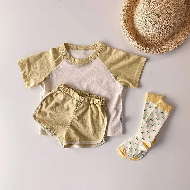 warm Baby Clothing Set Yg Summer New Baby Clothes Boys 2-piece Top T-shirt + Shorts  Girl Baby Suit baby clothing set long sleeve	