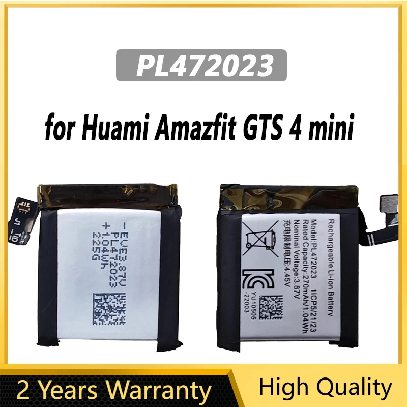 Batteria originale PL472023 per Huami Amazf GTS 4 mini 270mAh Batteria di ricambio 472023 Bateria + Strumenti 509 Batteria originale PL472023 per Huami Amazf GTS 4 mini 270mAh Batteria di ricambio 472023 Bateria + Strumenti 509