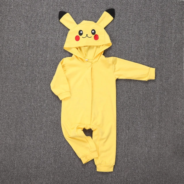 Fantasia Pikachu Bebê Mesversario Infantil - Pokemon - Macacão Bordado Com  Gorro