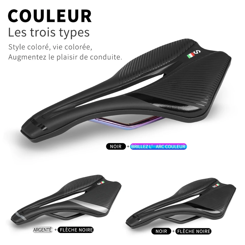 Selle de vélo creuse respirante pour VTT Route Coussin haute élasticité