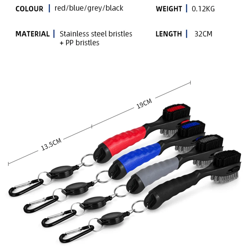 PGM Golf Club Brush Golf Groove Cleaning Brush 2 Sided Golf Putter Wedge Ball Groove Cleaner Kit Cleaning Tool Gof Accessories