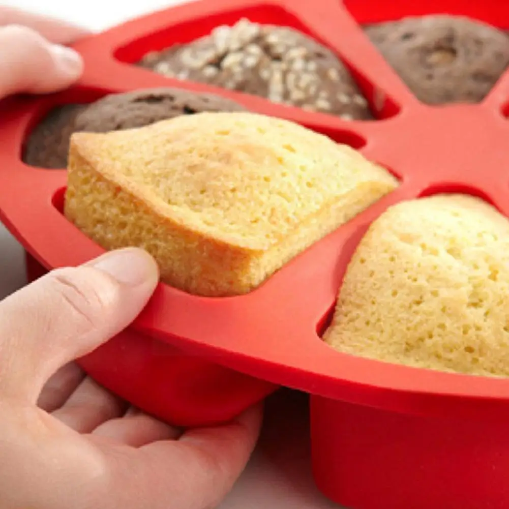 8 Cavity Silicone Cake Mold DIY Baking Pastry Scone Pans Bakeware Bread Mould Pizza Tools Oven W8D5 | Дом и сад