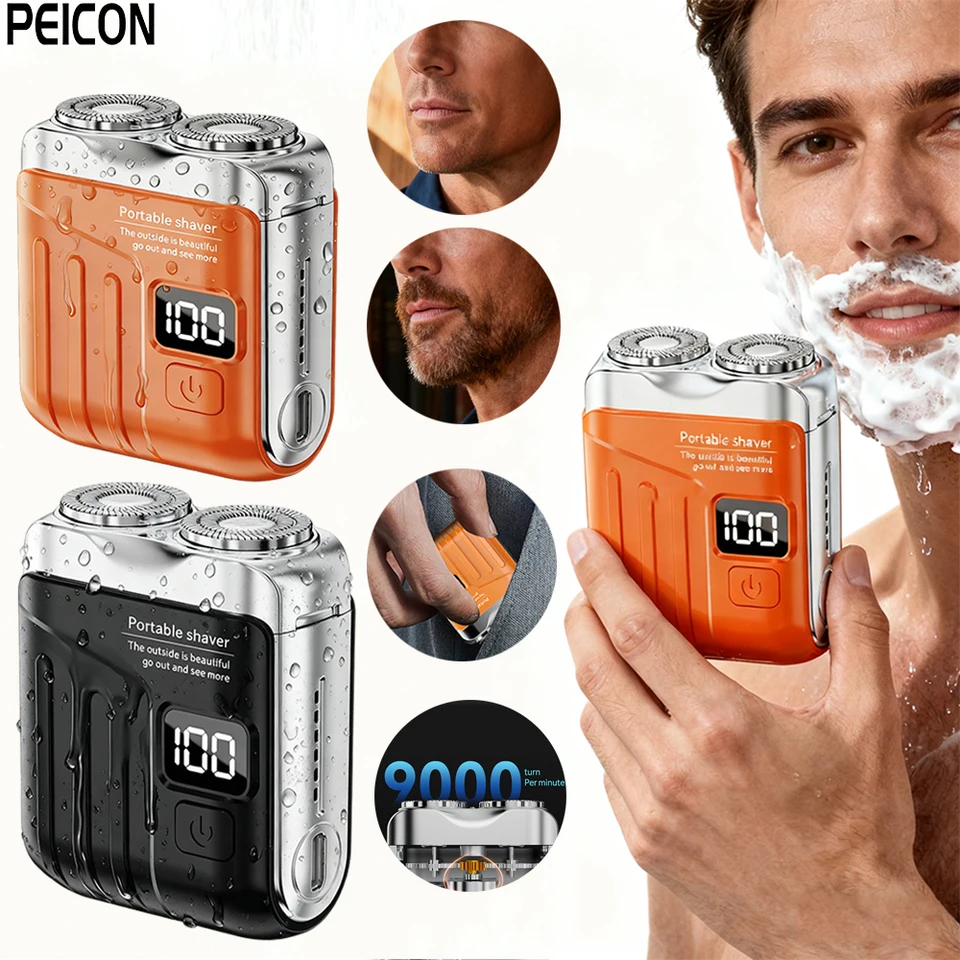 Rasoio elettrico per uomo ricaricabile portatile impermeabile_voghion.com