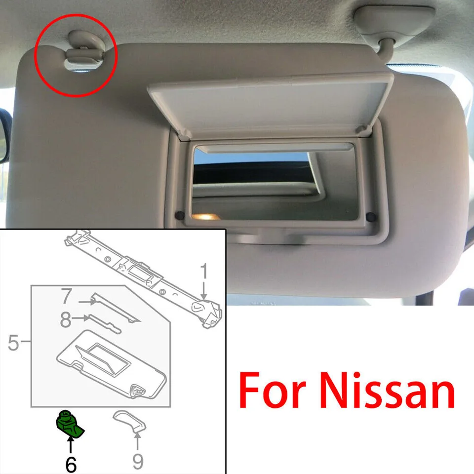 Clip Parasole Per Nissan Qashqai, Juke, X-Trail, Leaf | 2 Pezzi | Ricambio Originale 96409BC402 - Foto 9