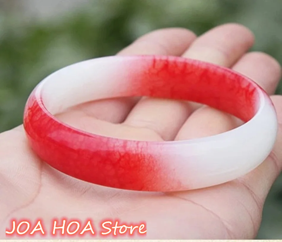 Natural Chicken Blood Jade Jewelry Fashion Accessories Hand Carved Lucky Bracelet