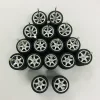 8sets 11mm wheels for 1/64 Scale Alloy Car Models 1/64 wheels with 1/64Tires + Axles for Hot Wheel/Matchbox/Domeka/Tomy 1:64 2