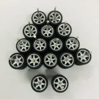 8sets 11mm wheels for 1/64 Scale Alloy Car Models 1/64 wheels with 1/64Tires + Axles for Hot Wheel/Matchbox/Domeka/Tomy 1:64 2