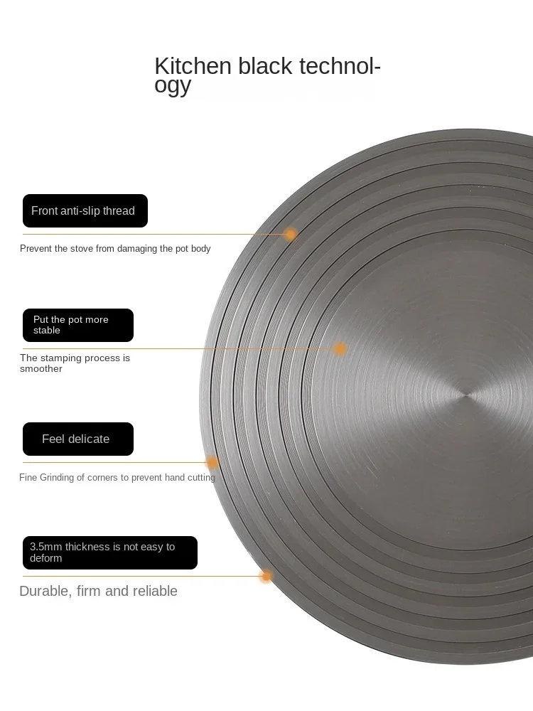 KAWASIMAYA Heat-conducting Plate Gas Gas Stove Enamel Pan Bottom Heat-conducting Plate Anti-burning Black Heat-insulating Kitchen Tools