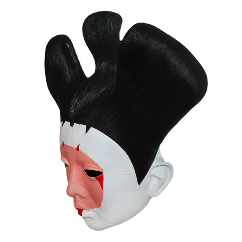 Japanische Geisha Cosplay Maske, Harz Prajna, Halloween Party Maske – Detail 2