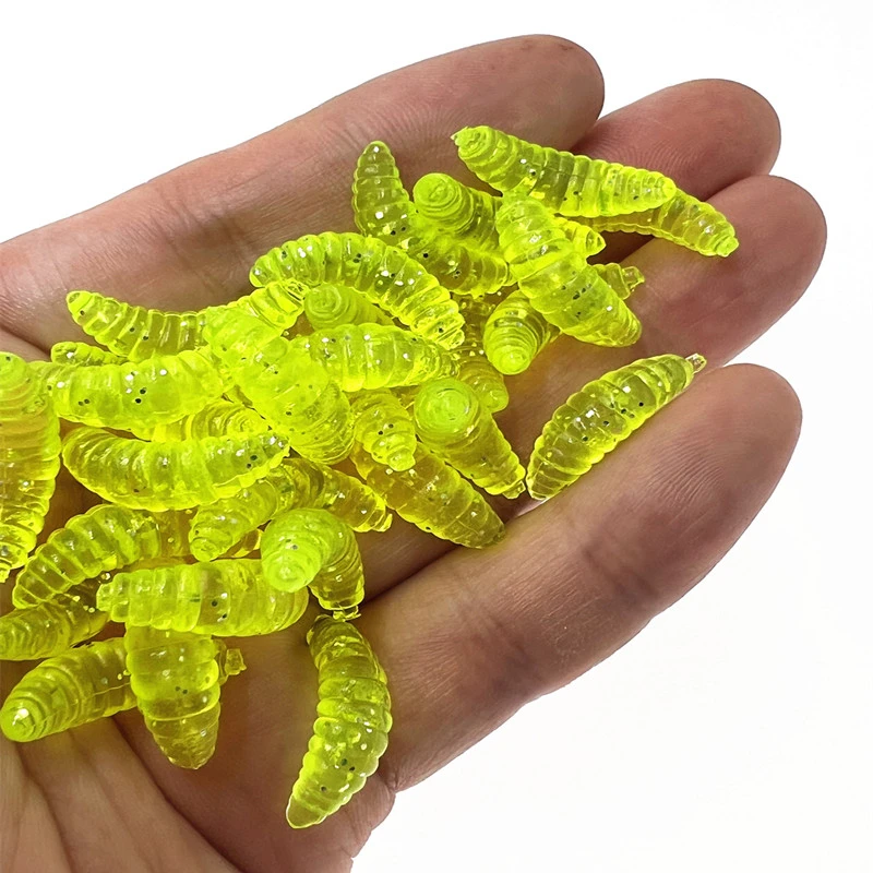 50PCS Soft Fake Worm Fishing Bait 4