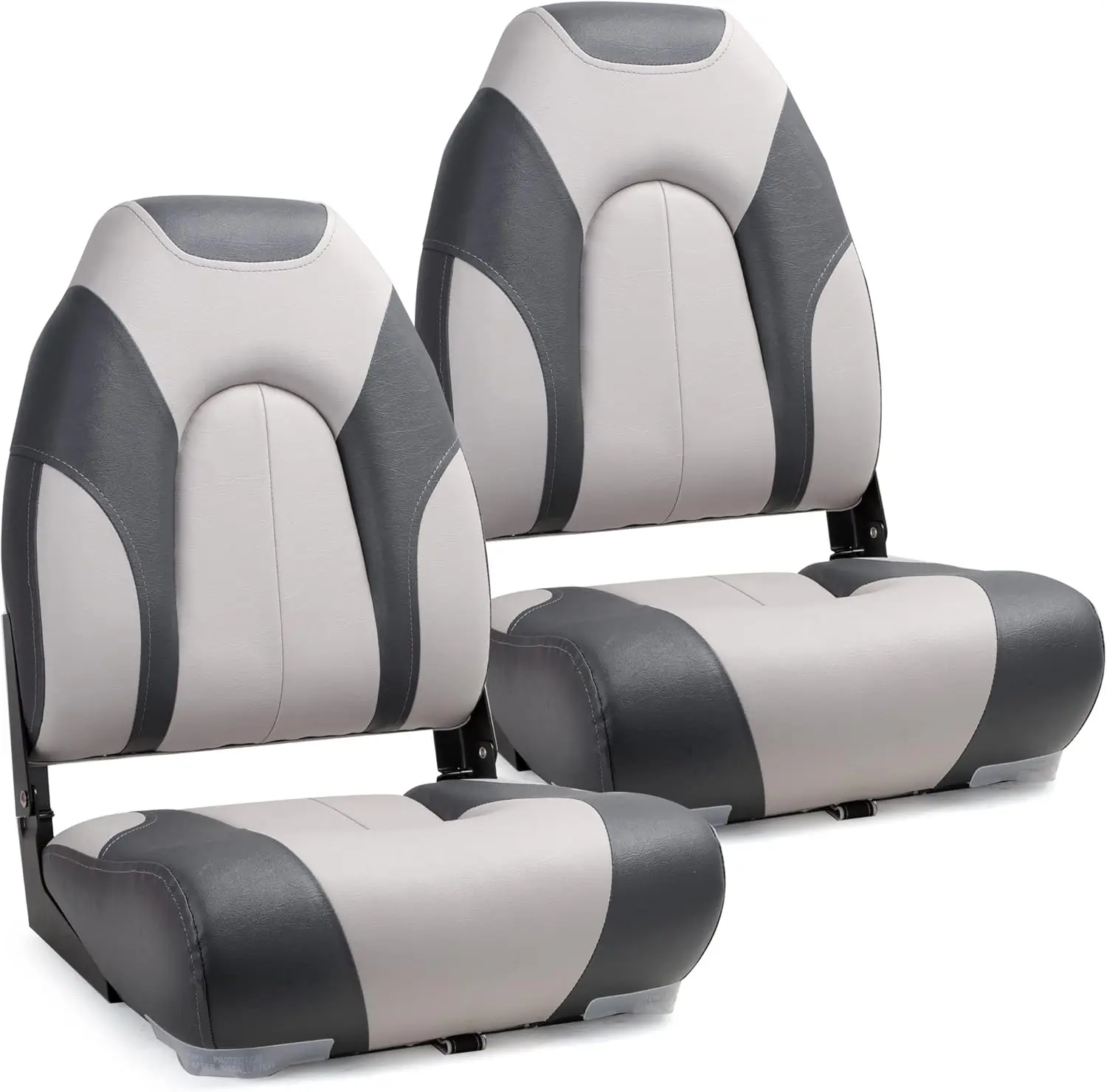 Deluxe Marine High Back Folding Boat Seat,Stainless Steel Screws Included