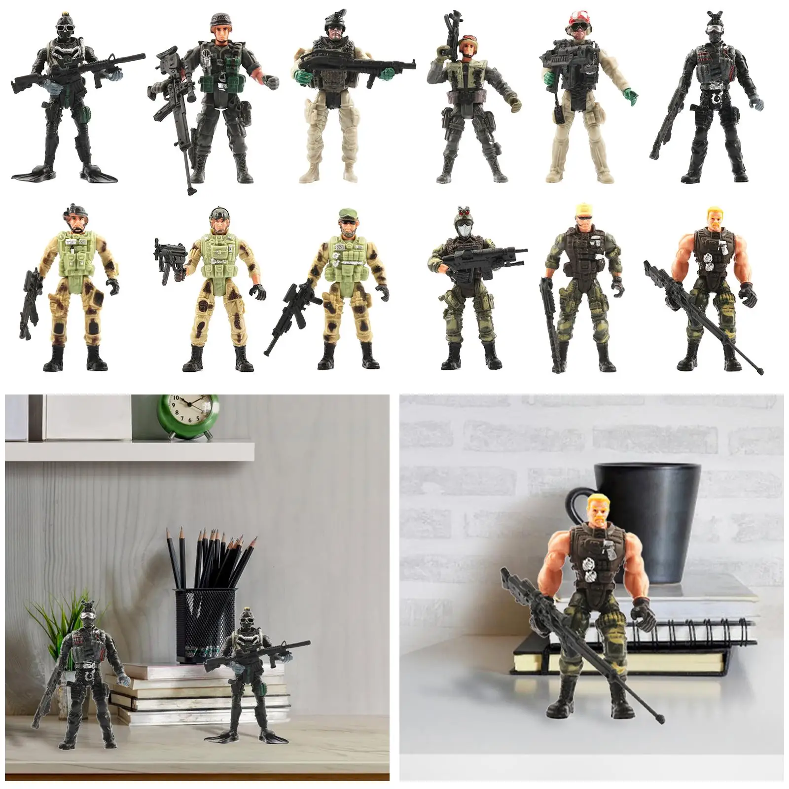 Action Figures Play Set Troop Toy Miniature Personnel Figure for Party Favors