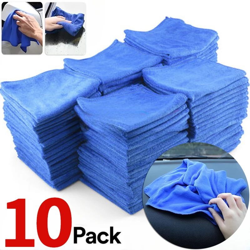 1-10Pcs Microfiber Towels Car Wash Drying Cloth Towel Household Cleaning Cloths Auto Detailing Polishing Cloth Home Clean Tools