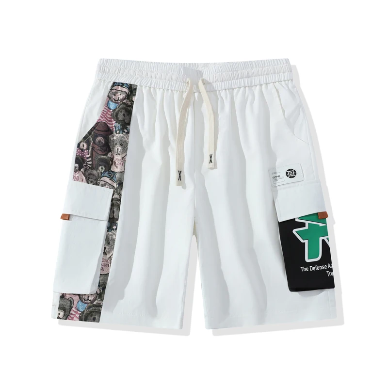 2024 Summer New Arrival Men's Bermuda Shorts Loose Beach Shorts Fashion Knitted Patchwork Casual Versatile Thin Trend Shorts