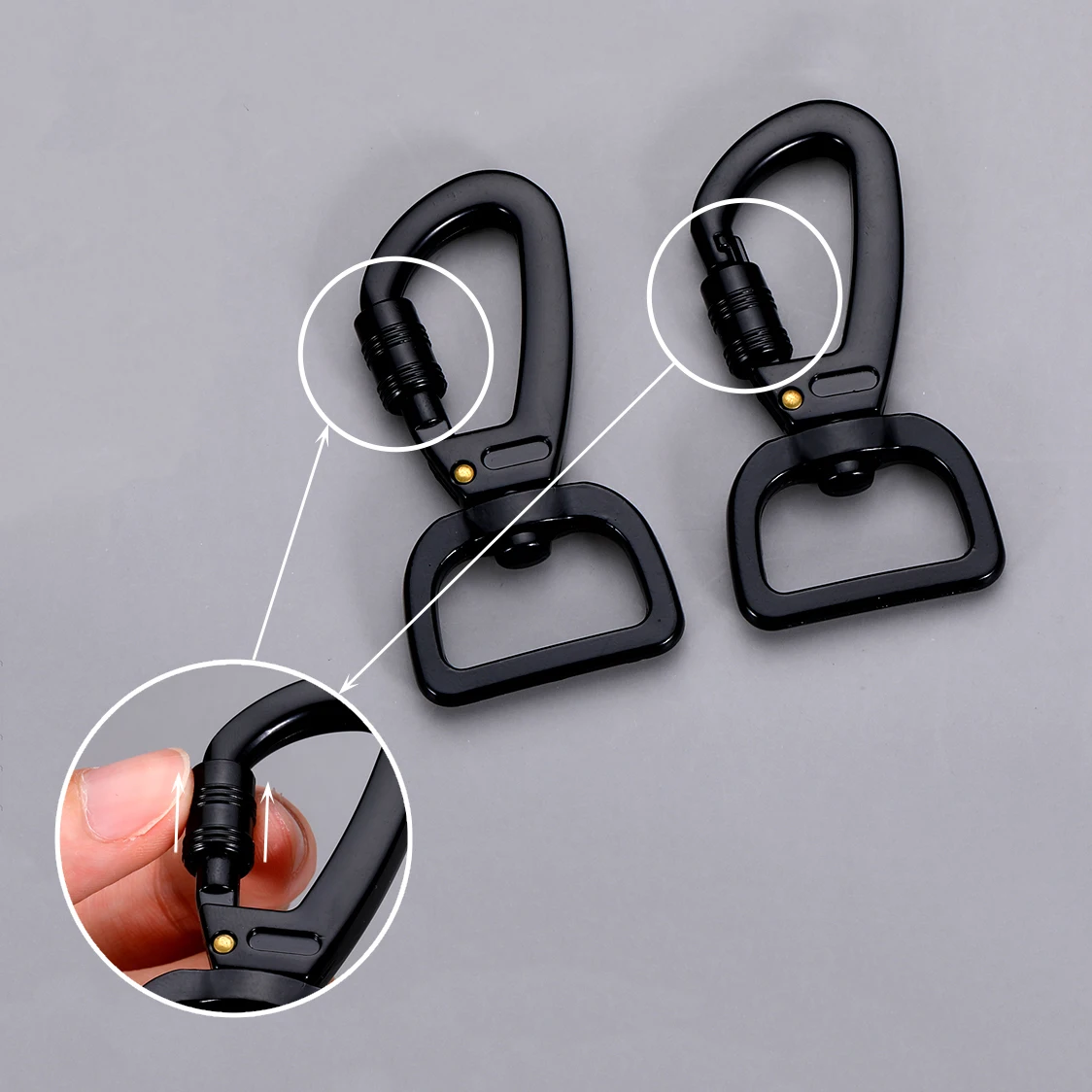 키 캠핑 생존에 대 한 10pcs 70mm Carabiner 야외 키 체인 클립 금속 전술 Caribiner 후크 잠금 장치와 회전식 Karabiners