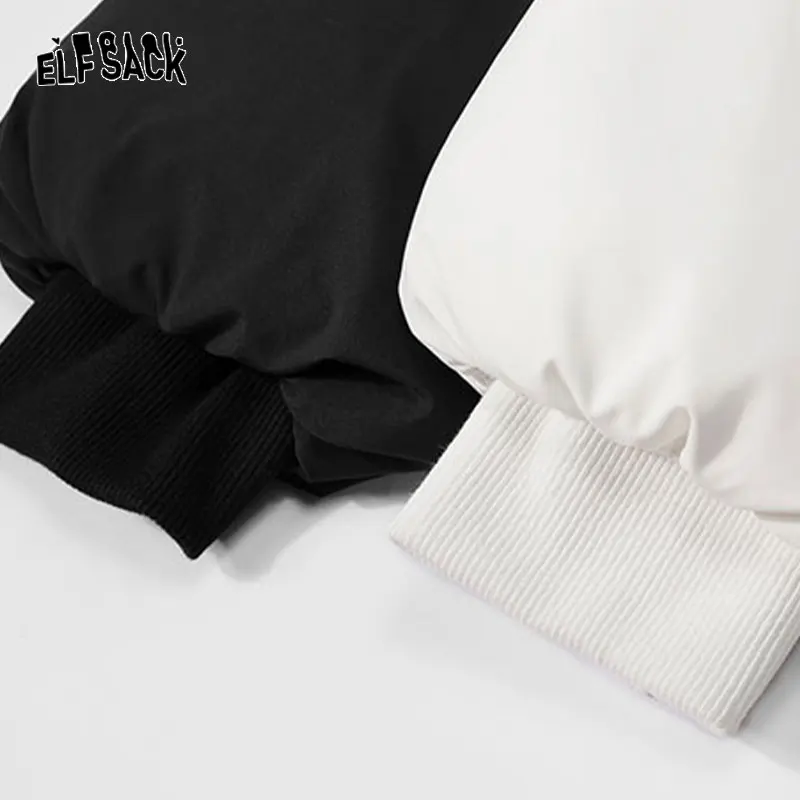 ELFSACK Colorful Down Coats Women 2023 Winter New Thickened Loose Designed Jackets