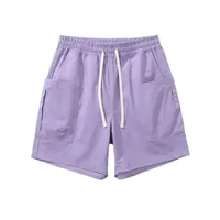 Men's Summer Trendy orts Pure Cotton Breathable Four-Part Mid-Cuff Workwear Pants with Large kets Straight Leg Casual Tr...