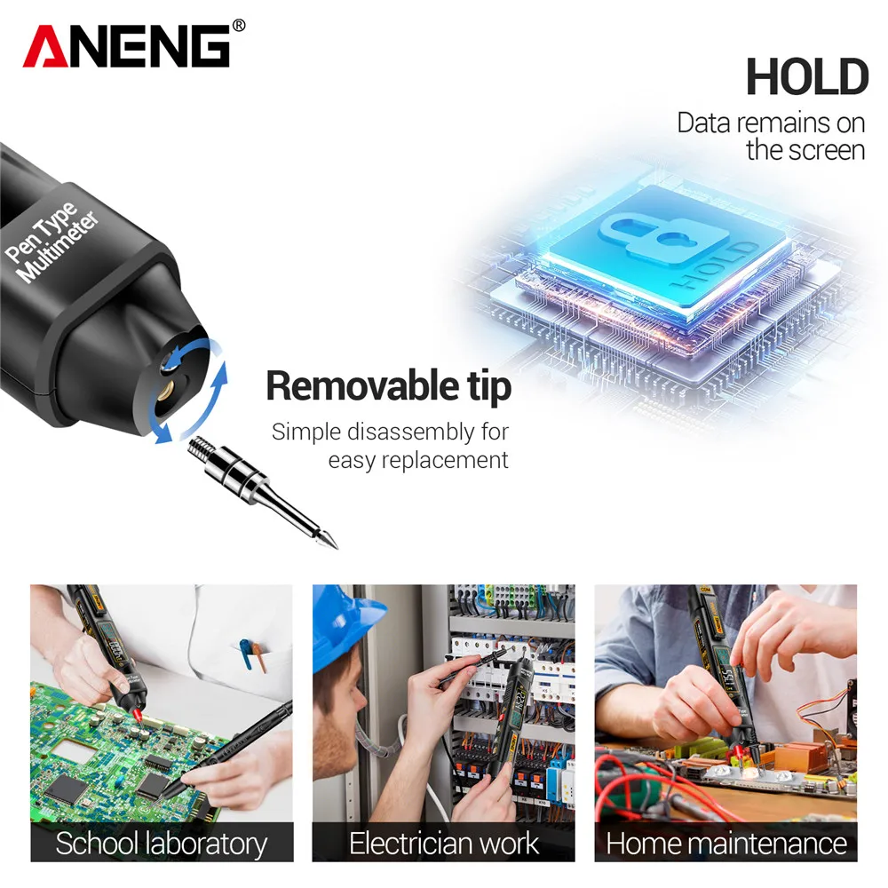 ANENG A3006A Digital Pen Multimeter AC/DC Voltage Hz Diode Resistance Tester