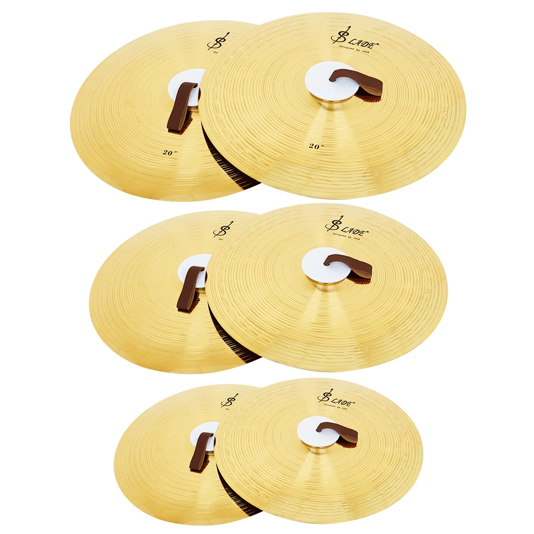 14/16/20 Inch Cymbals Alloy Pair Cymbals Percussion Musical Instrument