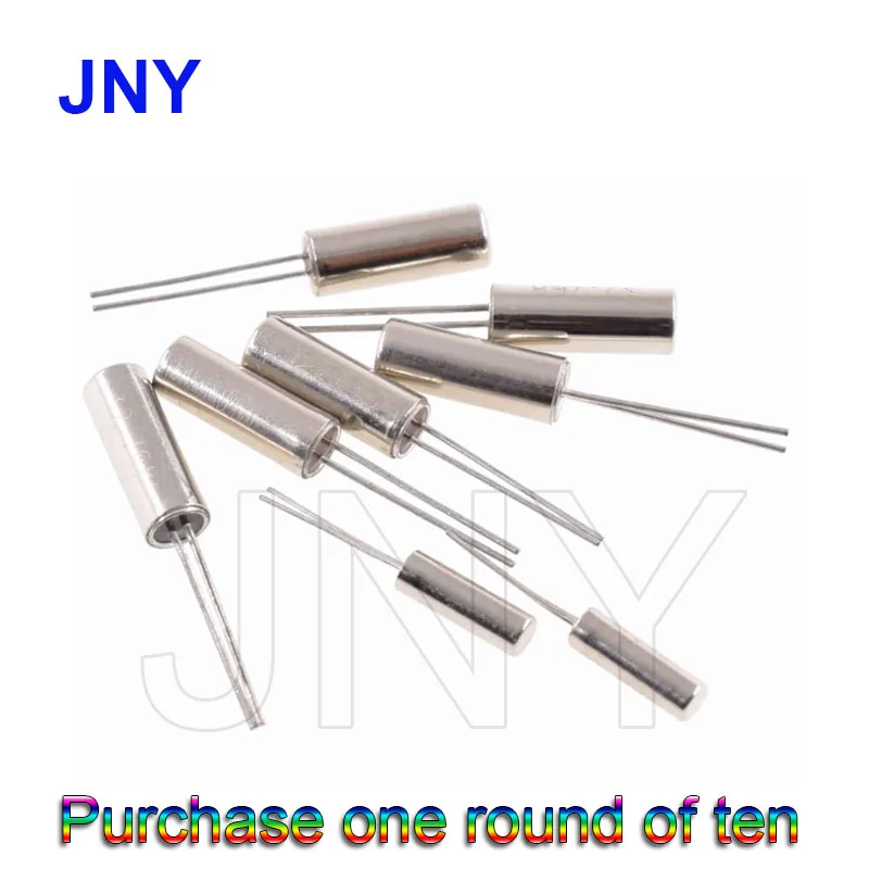 10PCS DT-206 32.768KHZ 6PF cylindrical direct insertion crystal oscillator 2MM * 6MM high-precision quartz crystal resonator