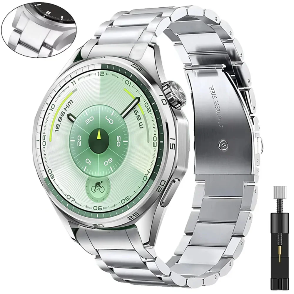 Elegant Stainless Steel Watch Strap - No-Gap Comfortable Bracelet