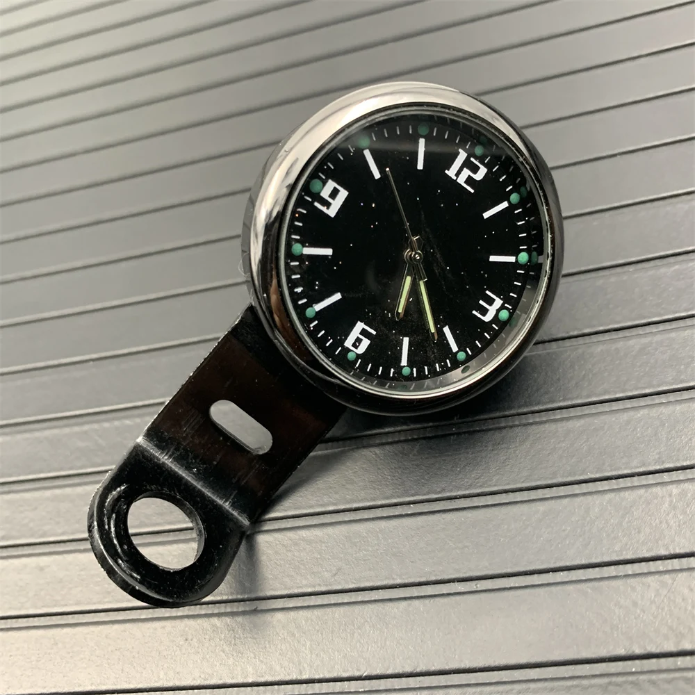 Horloge Guidon Moto 22mm Ou 25mm - Pour Harley, Cruisers - Rétro-éclairée, En Aluminium