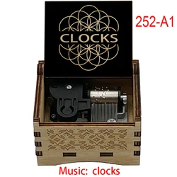 Elegant 18 - Tone Music Box with 'Clocks' Clip - Perfect Study Desk Ornament and Holiday Gift (252 - A1)