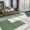 Simple Green Carpets for Living Room Decoration Hong Sofa Area Non-slip Floor Mat Light Luxury Bedroom Cloakroom Rugs Washable 3