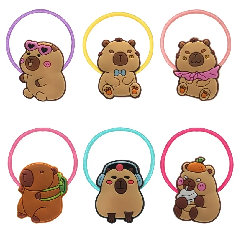 Capybara Geburtstagsdekoration Tischgeschirr Tassen Teller Niedliche Capybara-Luftballons Banner Hintergrund Schlüsselanhänger Geschenktüte Mädchen-Partyzubehör – Detail 20