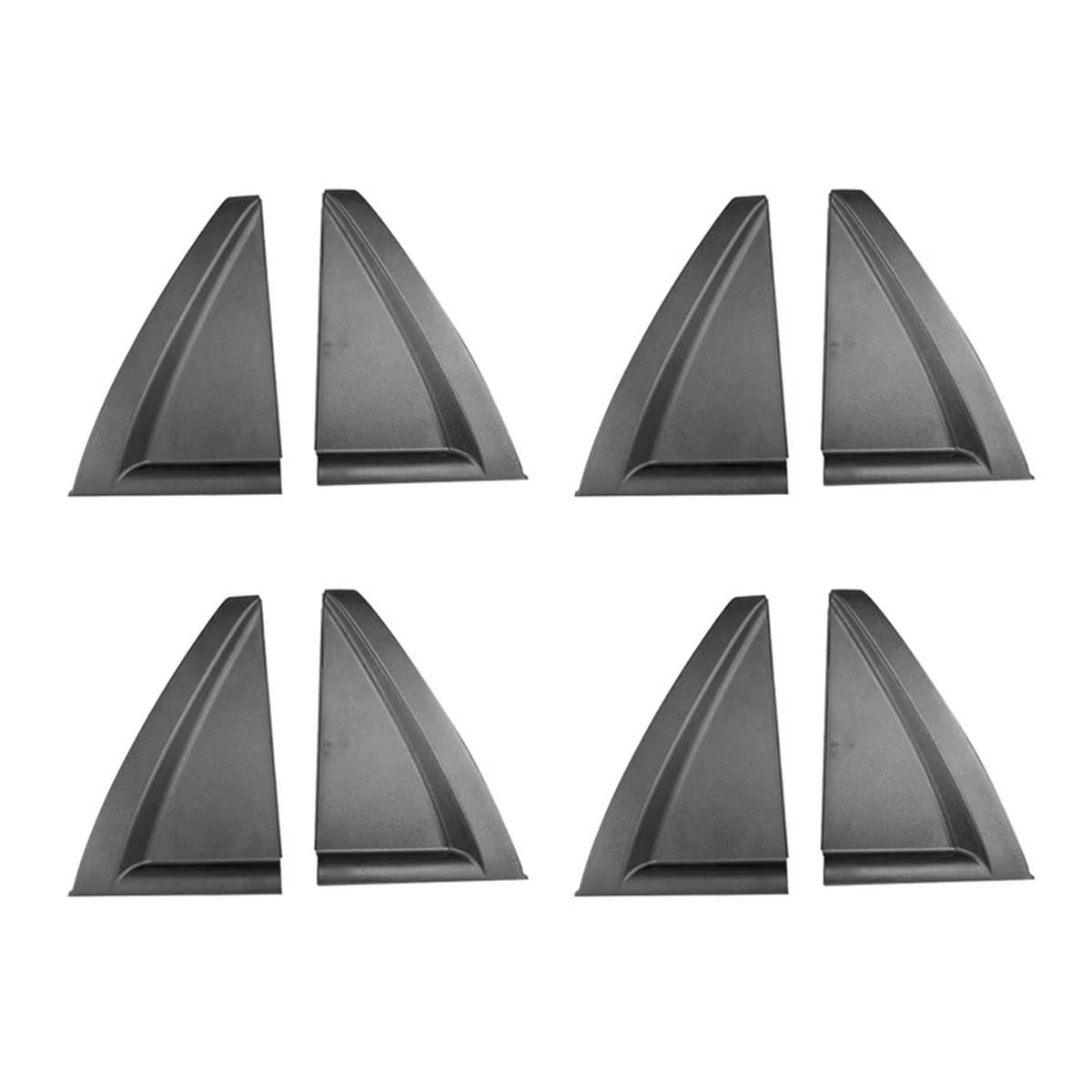 

4X New Car Rear Door Delta Moldings Triple-Cornered Trim for Kia Sportage 2006-2010 838301F001 838401F001