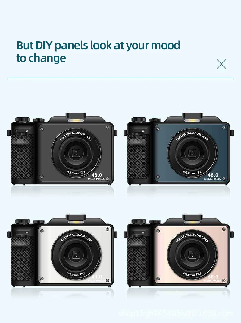 4K HD Camera WIFI Digital Camera for YouTube Streaming Video Recorder 18X Webcam Stabilizer Videcam Travel Student RecorderRetro